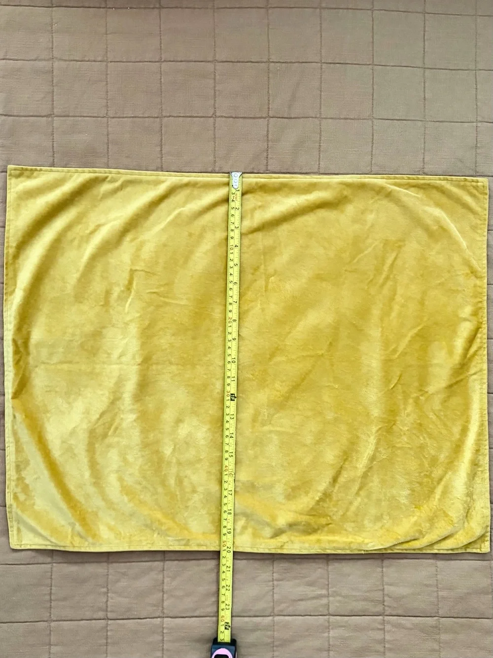 Opalhouse Yellow Gold Velvet / Peacock Design Reversible Pillow Cover / Sham